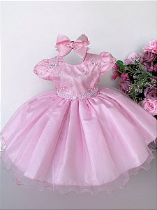 Vestido Marie Bebe Rosa Bebe
