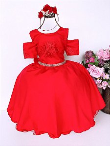 Vestido Lele Encanto Juvenil Vermelho