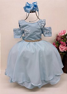 Vestido Lele Encanto Azul Bebe