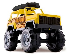 Jipe Safari Carrinho Explorador De Aventura Brinquedo Amarelo