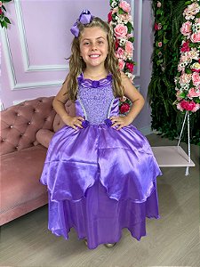 Fantasia Princesa Belli Bela Adormecida Aurora Longa - BELLI KIDS ATACADO