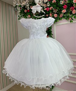 Vestido Marie Jardim Encantado Branco