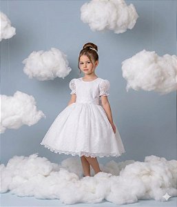 Vestido Marie Branco Bolinhas