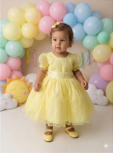 Vestido Marie Amarelo Bolinhas