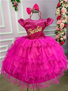 Vestido Princesa Belli Barbie Babado