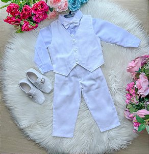 Conjunto Miss Cherry Social Colete Branco