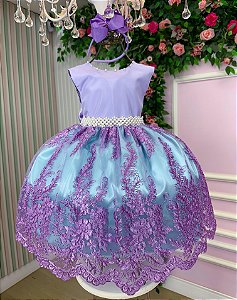 Vestido Enjoy Sereia Ariel - Fundo do Mar Modelo 2