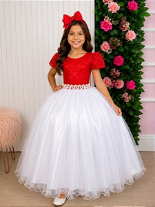 Vestido Enjoy Longo Mari Peito Vermelho