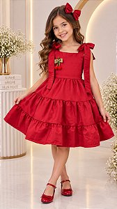 Vestido Blogueirinha Vermelho Cerejinha