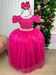 Vestido Enjoy Laura Longo Pink Rendado