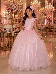 Vestido Enjoy Longo Regata Rosa Bebê