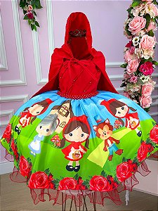 Vestido Infantil Temáticos da Gigi Chapeuzinho Vermelho