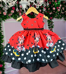 Vestido Tematicos da Miss Minnie/Minie Vermelha