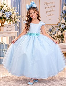 Vestido Giovanella/Giovanela Longo Valentina Azul Bebe