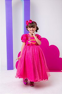 Vestido Bella Child/Fantasia Longa A Bela Adormecida Aurora Pink