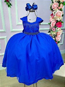 Vestido Giovanella/Giovanela Longo Valentina Azul Royal