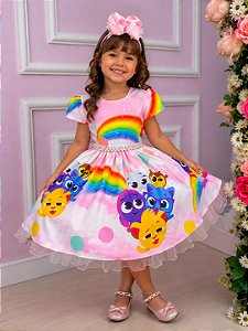 Vestido Temáticos da Gigi Bolofofos - Bolo Fofos Rosa