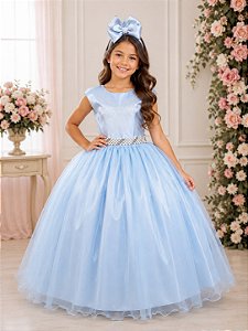 Vestido Marie Longo Larissa Azul Bebe