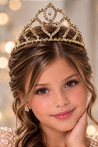 Coroa Belli Strass Dourada Maitê/Maite