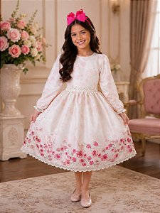 Vestido Miss Sweet Jardim Encantado Inverno Off