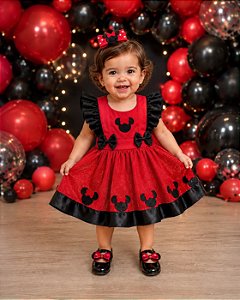 Romper/Vestido Princesa Belli Minnie/Minie Vermelho