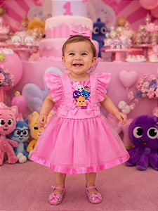 Romper/Vestido Princesa Belli Bolofofos - Bolo Fofos Rosa