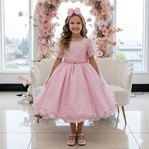 Vestido Bella Child Laize Rosa Bebe