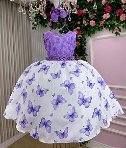 Vestido Miss Cherry Juvenil Dalila Lilas