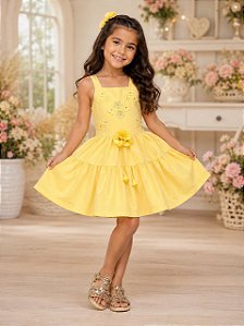 Vestido Blogueirinha Cecilia Amarelo