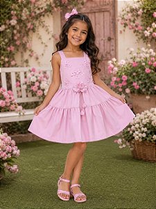 Vestido Blogueirinha Cecilia Rosa Bebe