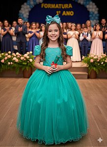Vestido Enjoy Longo Gabriela Verde Tiffany