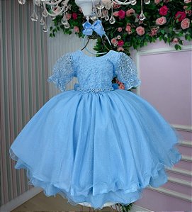 Vestido Bella Child Laize Azul Bebe