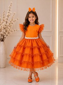 Vestido Ysa Kids Belinda Terracota