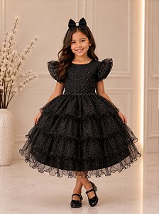 Vestido Ysa Kids Belinda Preto