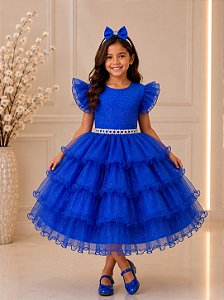 Vestido Ysa Kids Belinda Azul Royal