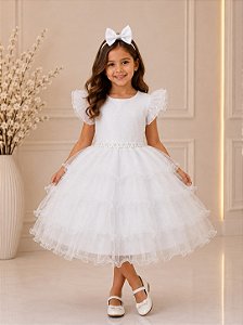 Vestido Ysa Kids Belinda Branco