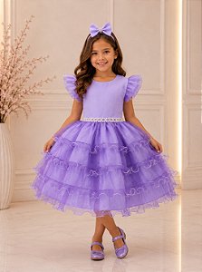 Vestido Ysa Kids Belinda Lilás
