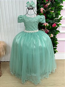 Vestido Enjoy Longo Laura Verde Menta