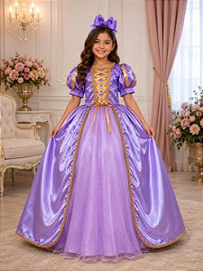 Fantasia Longa Princesa Belli Princesa Lilás Modelo 2