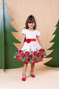 Vestido Banana Club Fernanda Branco Floral