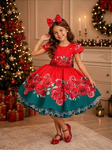 Vestido Mimadine Melina Vermelho Natal