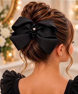 Laço Belli Strass Maria Alice Preto