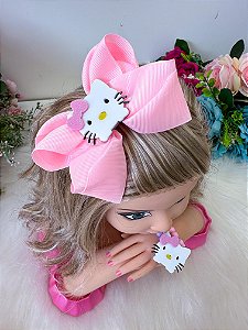 Laço Belli Tematico Hello Kitty + Pulseiras