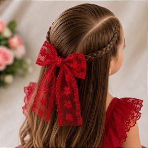 Laço Belli Jessica Renda Vermelho