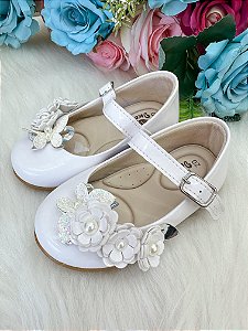 Sapatilha Doce Pe Juju Jardim Encantado Branca Modelo 2