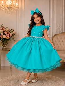 Vestido Ysa Kids Francine Verde Tiffany