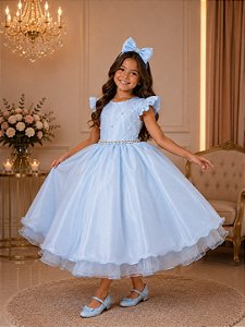 Vestido Ysa Kids Francine Azul Bebe