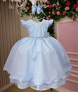 Vestido Ysa Kids Francine Azul Bebe