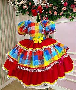 Vestido Junino Mimadine Luxo Samanta