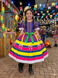 Vestido Marie Junino Luxo Arraiá da Farra